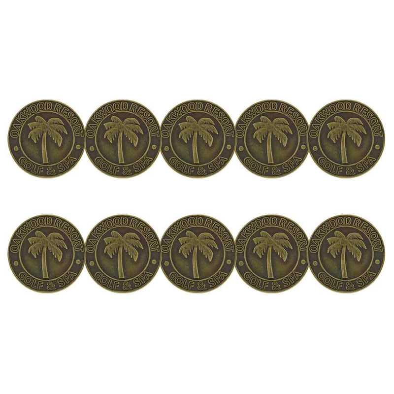 ahead - Oakwood Resort Golf & Spa Ball Markers (BM4 OAK - BRASS)