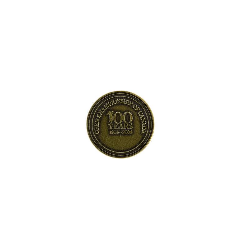 ahead - Open Championship Of Canada 100 Years Golf Ball Markers (BM4 BC0100 - BRASS)