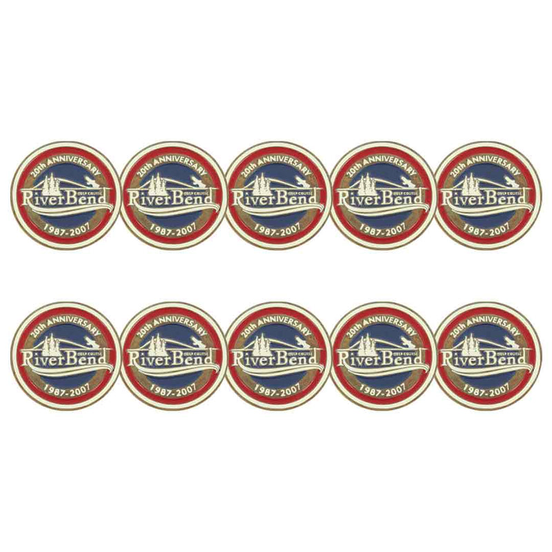 ahead - River Bend 20th Anniversary Golf Ball Markers (BM4R RIVBEN 1 - NVY)