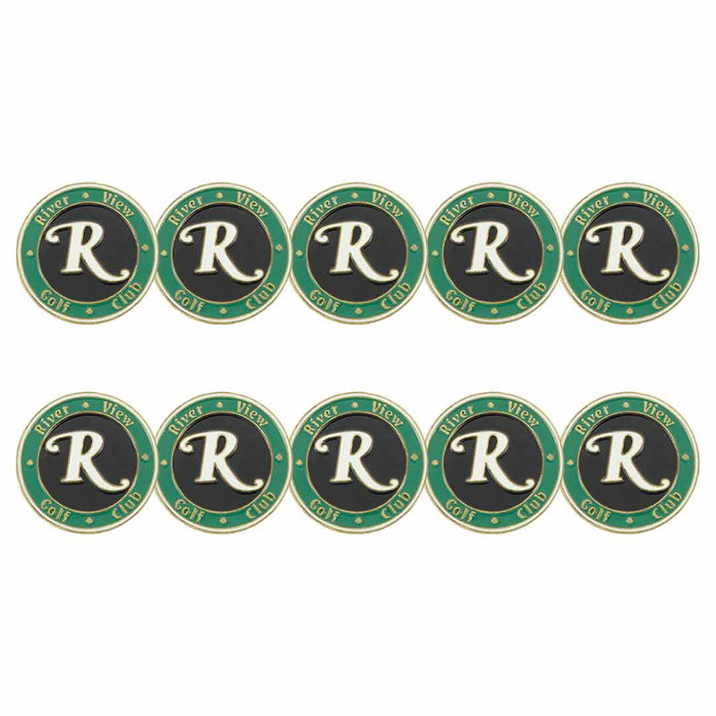 ahead - River View Golf Club Ball Markers (BM RIVERV - GRNBLK)