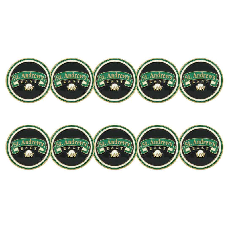 ahead - St. Andrew's East Golf Club Ball Markers (BM4 ST. AE - BLK)