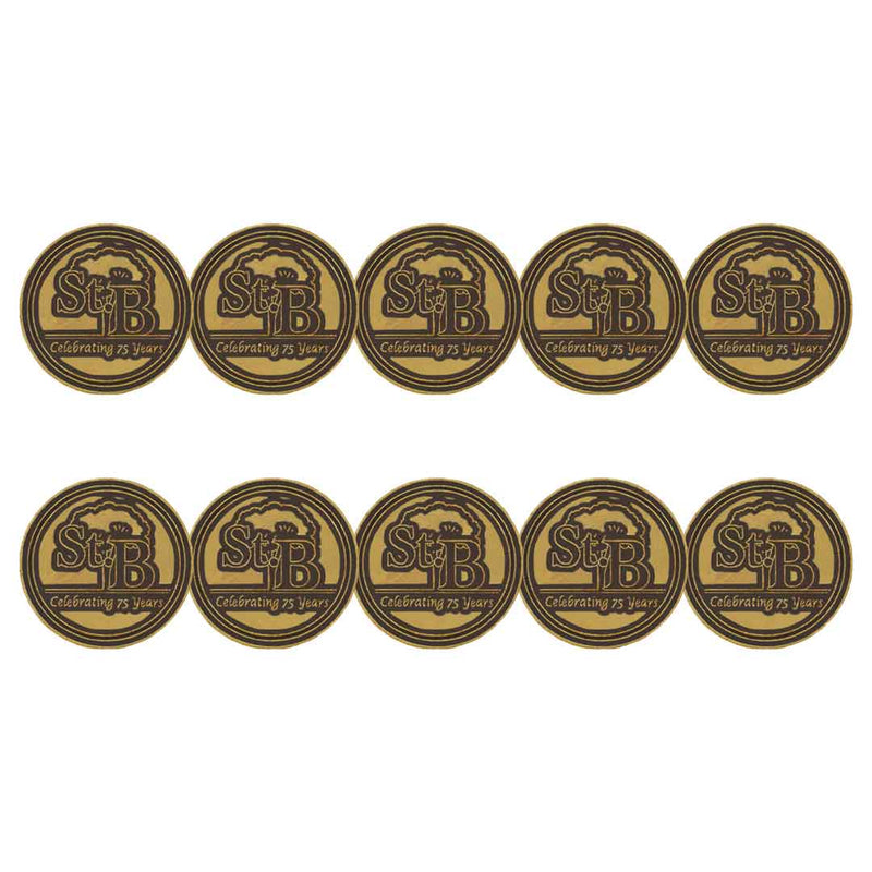 ahead - St. Boniface Golf Club Ball Markers (BM4R STBONZ (75 YRS) - BRASS)