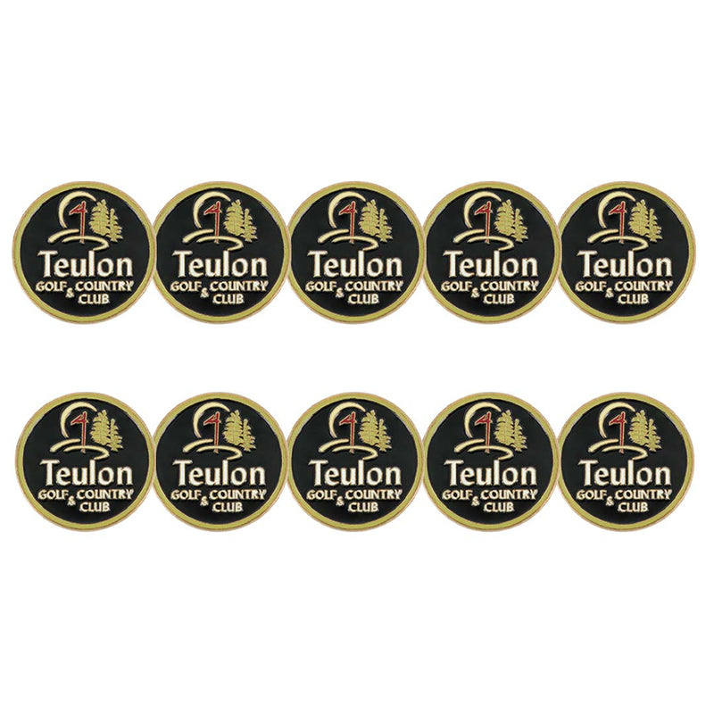 ahead - Teulon Golf & Country Club Ball Markers (BM4 TEVLON-BLK)