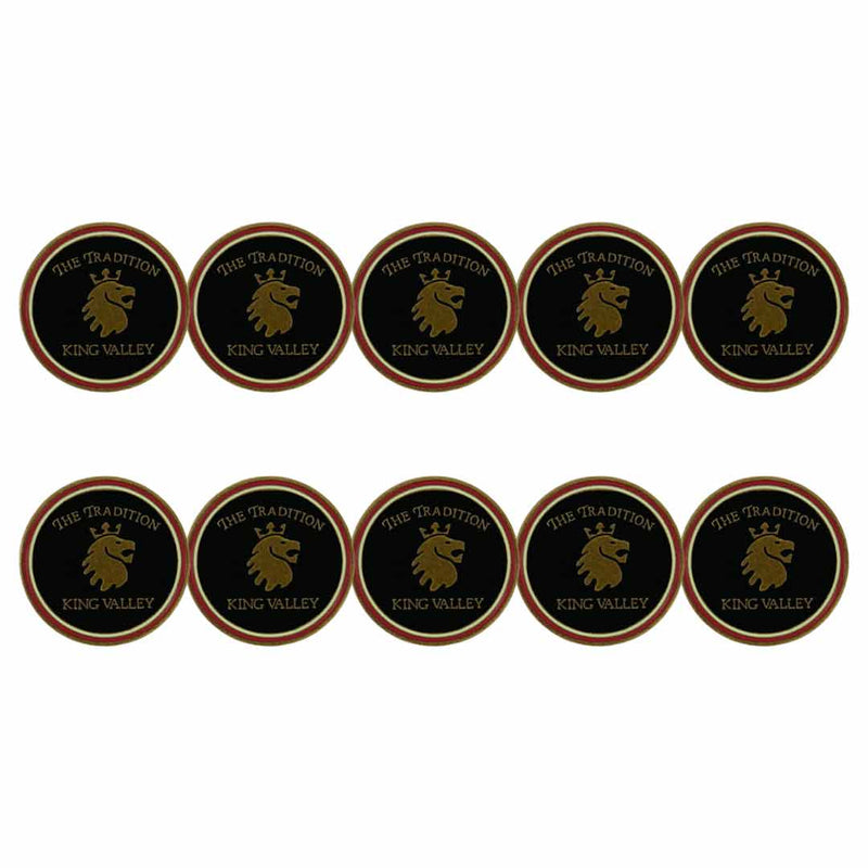 ahead - The Tradition King Valley Golf Club Ball Markers (BM4R KING - V1 - BLK)