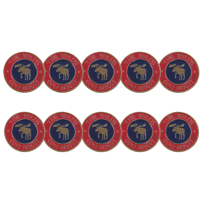 ahead - The Wilds Golf Resort Ball Markers (BM4R WILDSA - BLKRED)