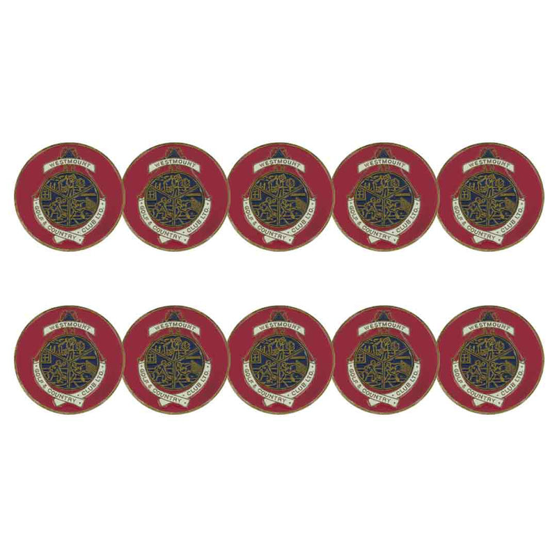ahead - Westmount Golf & Country Club Ball Markers (BM4D WESTMOUNT - RED)