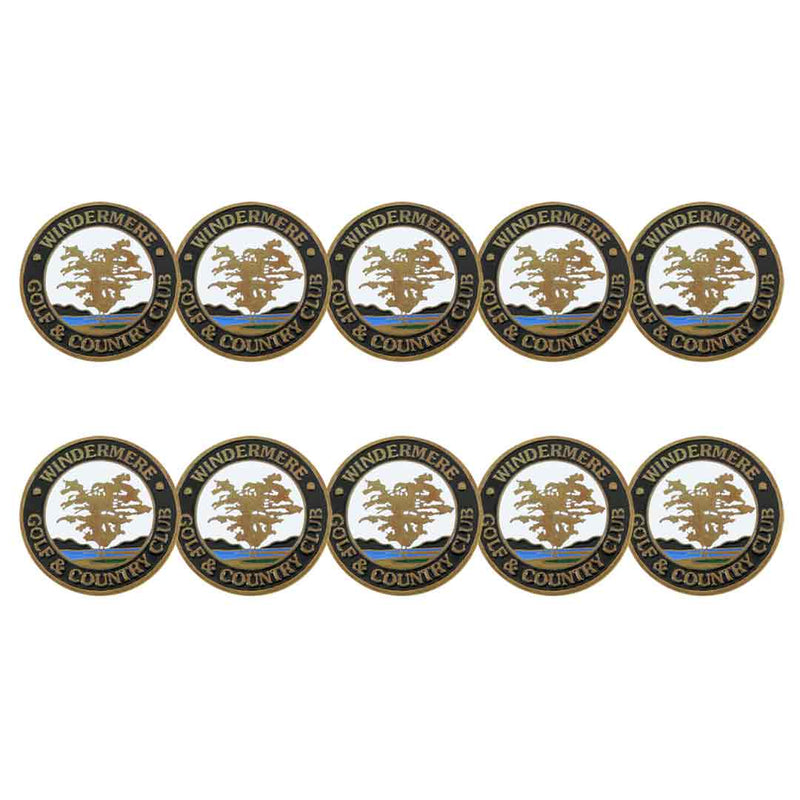 ahead - Windermere Golf & Country Club Ball Markers (BM4R WINDGC - BLKWHT)