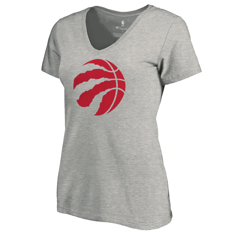 Fanatics - T-shirt à col en V avec logo officiel des Raptors de Toronto pour femmes (3A40 0103 5J1 4VD)