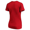 Fanatics - T-shirt à col en V avec logo officiel des Raptors de Toronto pour femmes (3A40 0484 5J1 4VD)