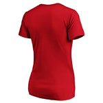 Fanatics - T-shirt à col en V avec logo officiel des Raptors de Toronto pour femmes (3A40 0484 5J1 4VD)
