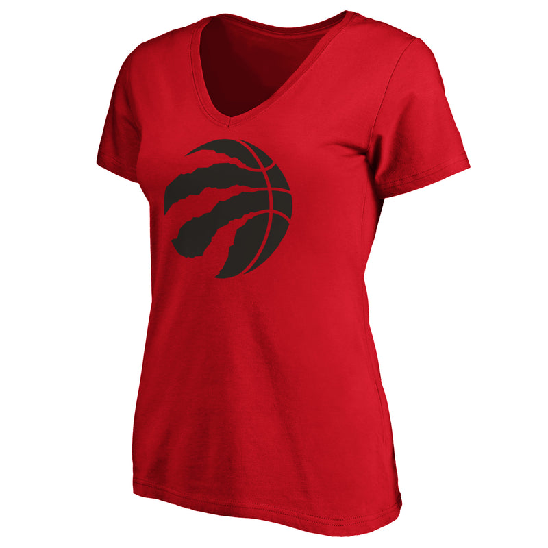 Fanatics - T-shirt à col en V avec logo officiel des Raptors de Toronto pour femmes (3A40 0484 5J1 4VD)