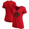 Fanatics - T-shirt à col en V avec logo officiel des Raptors de Toronto pour femmes (3A40 0484 5J1 4VD)