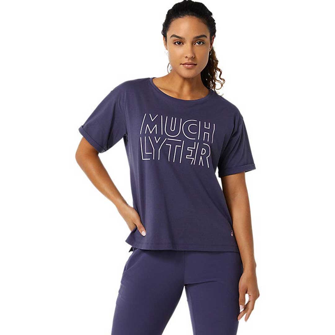Asics Women s Heritage Font Graphic T Shirt 2032C263 501 SVP Sports