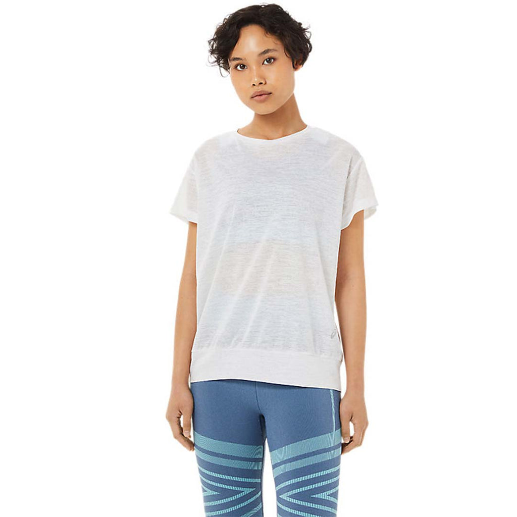 Asics - T-shirt à manches courtes et dos ouvert pour femme (2032C269 100)