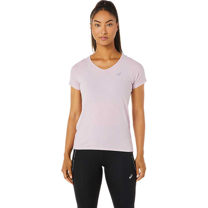 Asics - T-shirt à manches courtes et col en V pour femmes (2012A981 702)