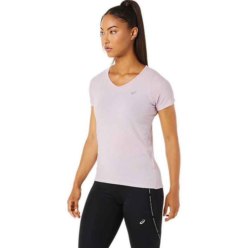 Asics - T-shirt à manches courtes et col en V pour femmes (2012A981 702)