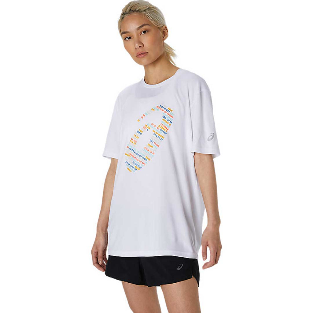 Asics - T-shirt unisexe à manches courtes avec logo imprimé (2031C734 100)