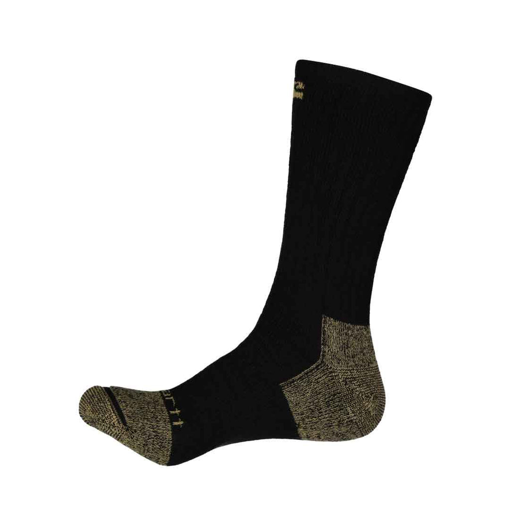 Carhartt - Lot de 2 paires de chaussettes à embout d'acier pour homme (CHMA5552B2 BLK)
