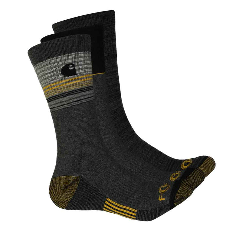 Carhartt - Men's 3 Pack Merino Wool Crew Sock (CHMA0107C3 BLK)