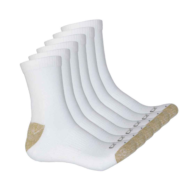 Carhartt - Lot de 6 chaussettes toutes saisons 1/4 pour homme (CHMA0112Q6 WHT)