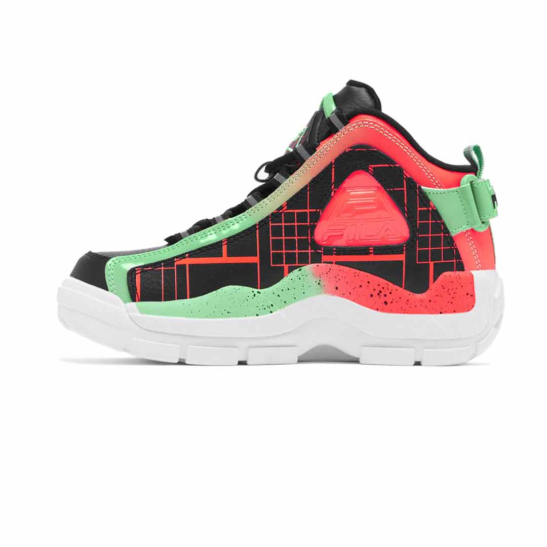 FILA Kids Junior Grant Hill 2 Shoes 3BM01751 034 Blk Org Grn 6
