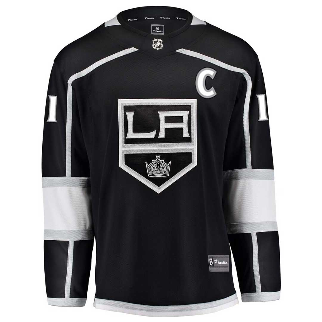 LA Kings NHL Kopitar #11 Hockey Jersey Fanatics Gray Black
