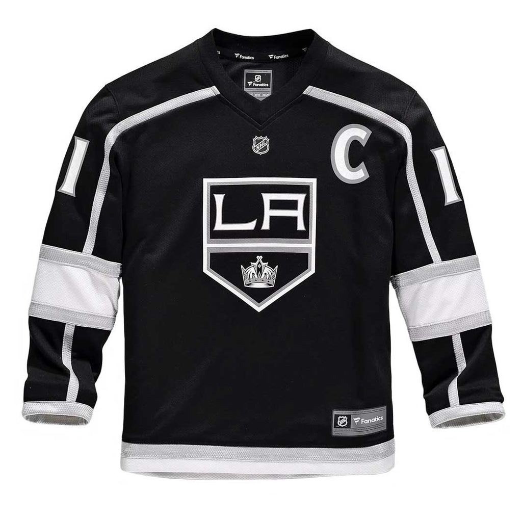 LA Kings NHL Kopitar #11 Hockey Jersey Fanatics Gray Black