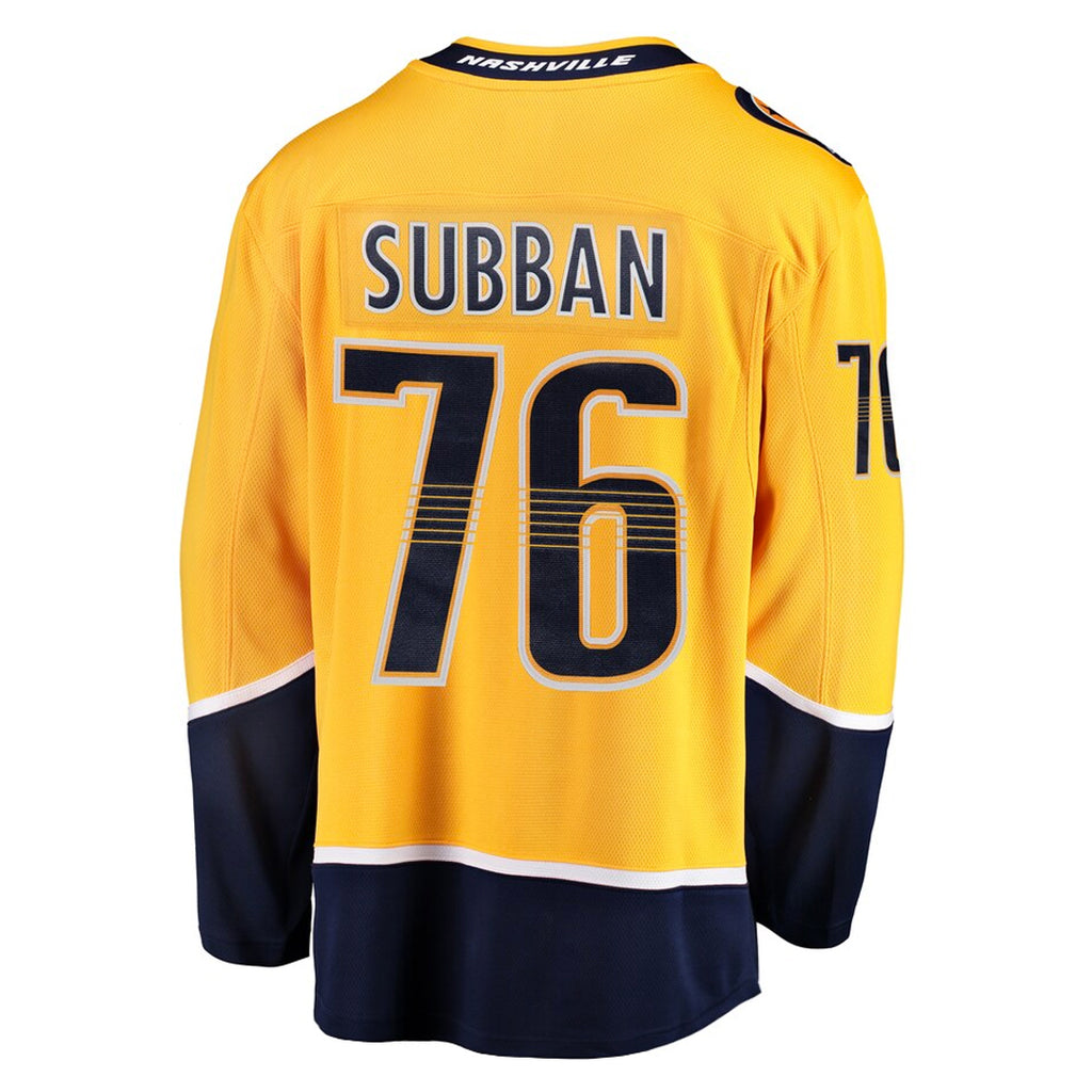 Fanatics - Maillot pour enfants (jeunes) Nashville Predators Subban Breakaway Domicile (879Y NPRH H3H S76)