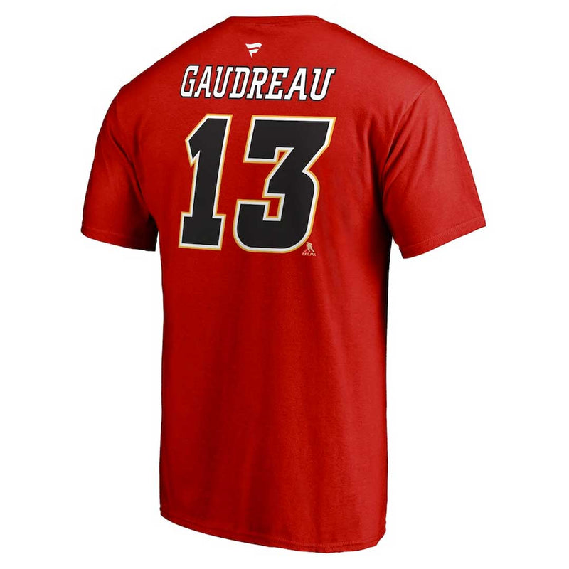 Fanatics - T-shirt Gaudreau des Flames de Calgary pour hommes (QF6E 0484 H35 FNA)