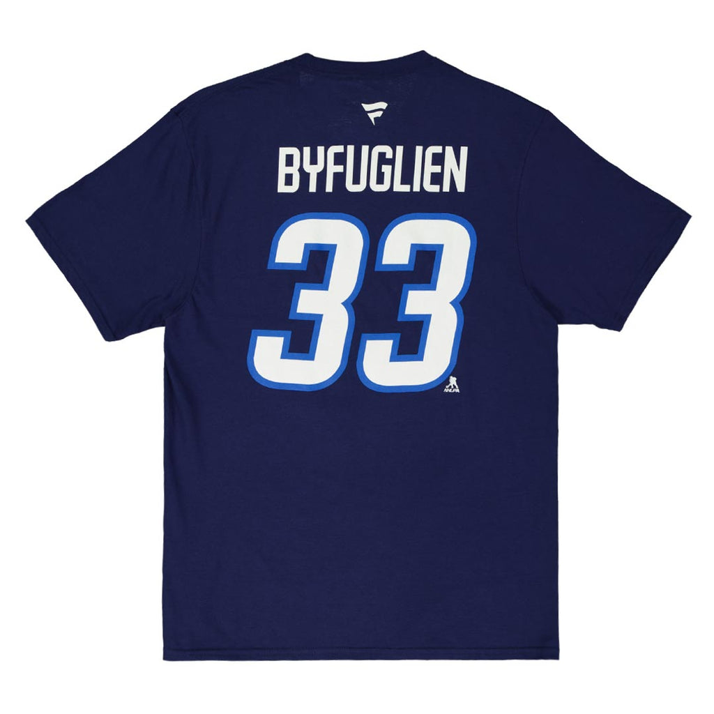 Fanatics - T-shirt Dustin Byfuglien des Jets de Winnipeg pour hommes (QF86 NAV H3Z FND)