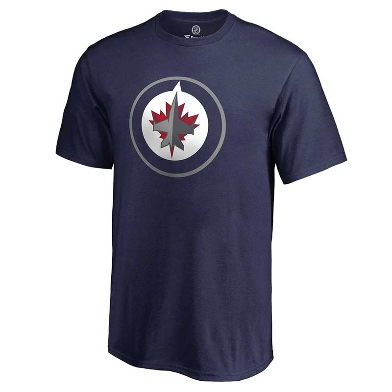 Fanatics - T-shirt avec logo principal des Jets de Winnipeg pour hommes (QF86 NAV 2GN FA3)