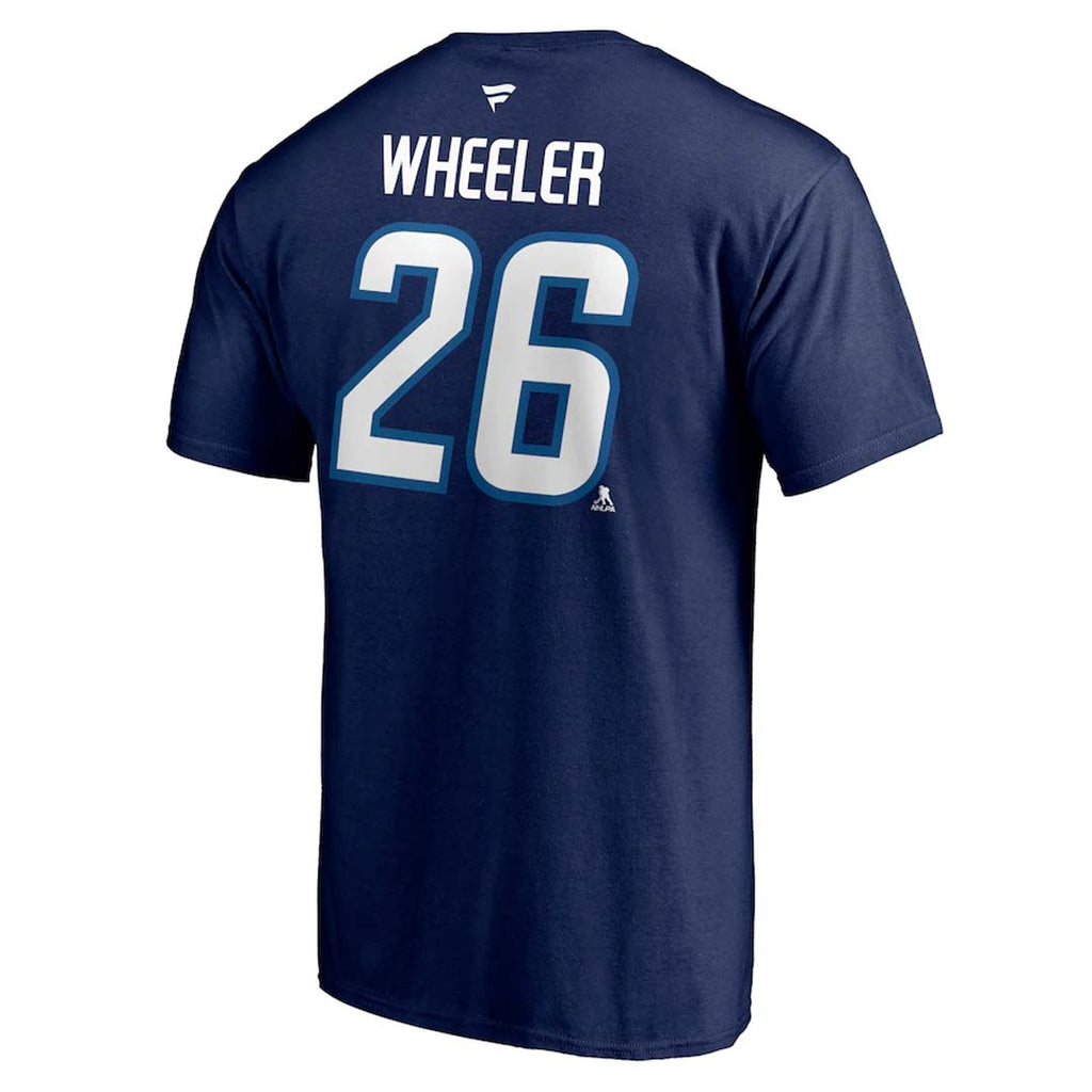 Fanatics - T-shirt Blake Wheeler des Jets de Winnipeg pour hommes (QF86 NAV H3Z FNB)