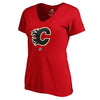 Fanatics - T-shirt à col en V Tkachuk des Flames de Calgary pour femmes (3A40 0484 H35 FNC)