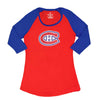Fanatics - T-shirt à manches 3/4 des Canadiens de Montréal pour femmes (3ABD 1611 2K 80R)