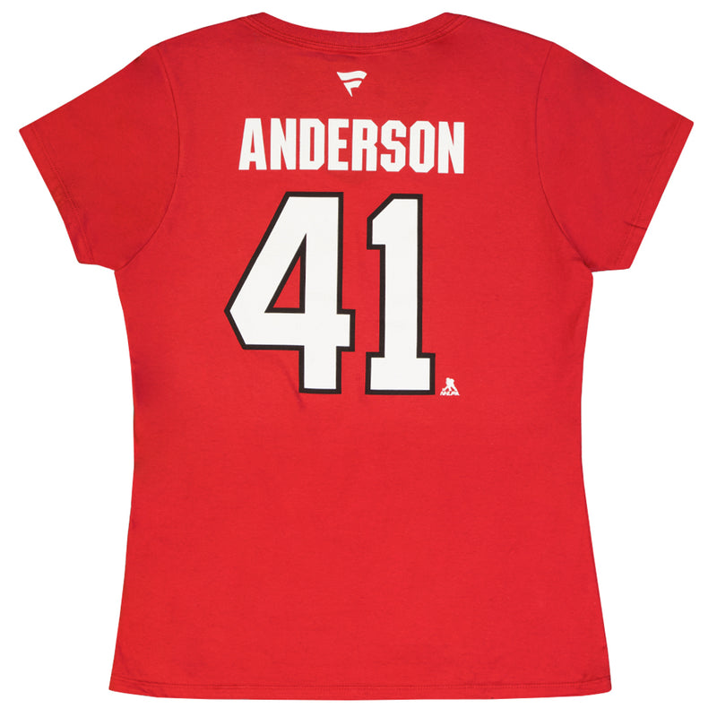Fanatics - T-shirt Anderson des Sénateurs d'Ottawa pour femmes (3A40 0484 H3M FND)