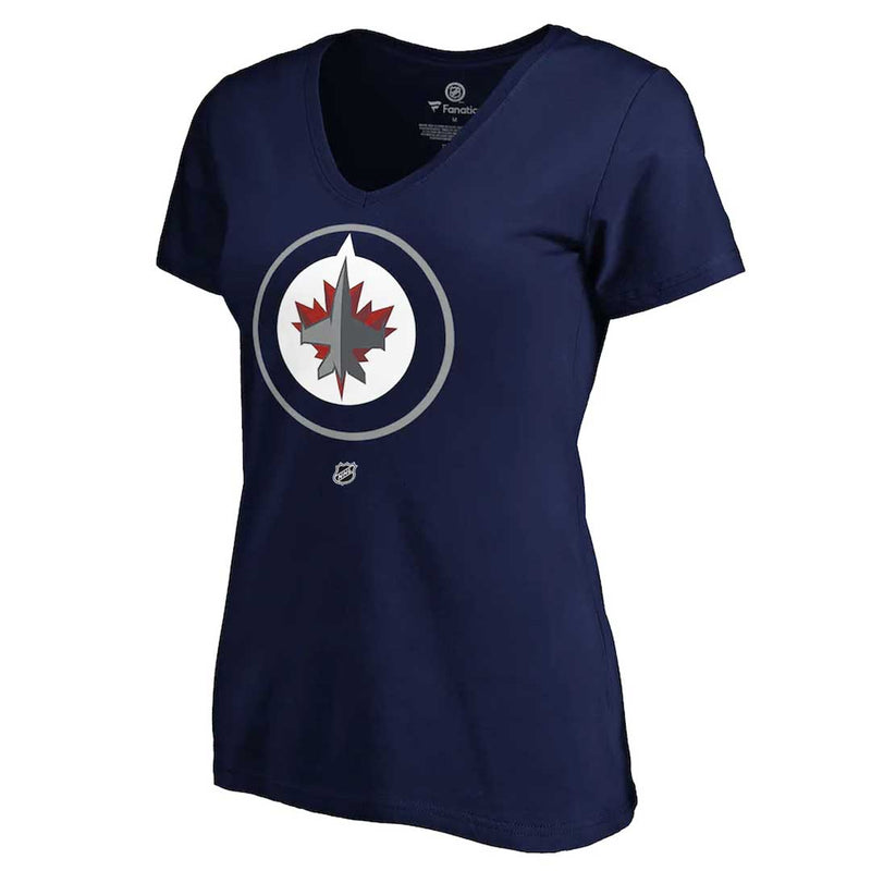 Fanatics - Women's Winnipeg Jets Hellebuyck V-Neck T-Shirt (QF44 NAV H3Z FPE)