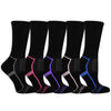 Fruit Of The Loom - Women's 5 Pack Crew Sock (FRW10571M5MQC02-BLK)