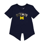 Girls' (Junior) Michigan Wolverines V-Neck T-Shirt (K4755P 58N)