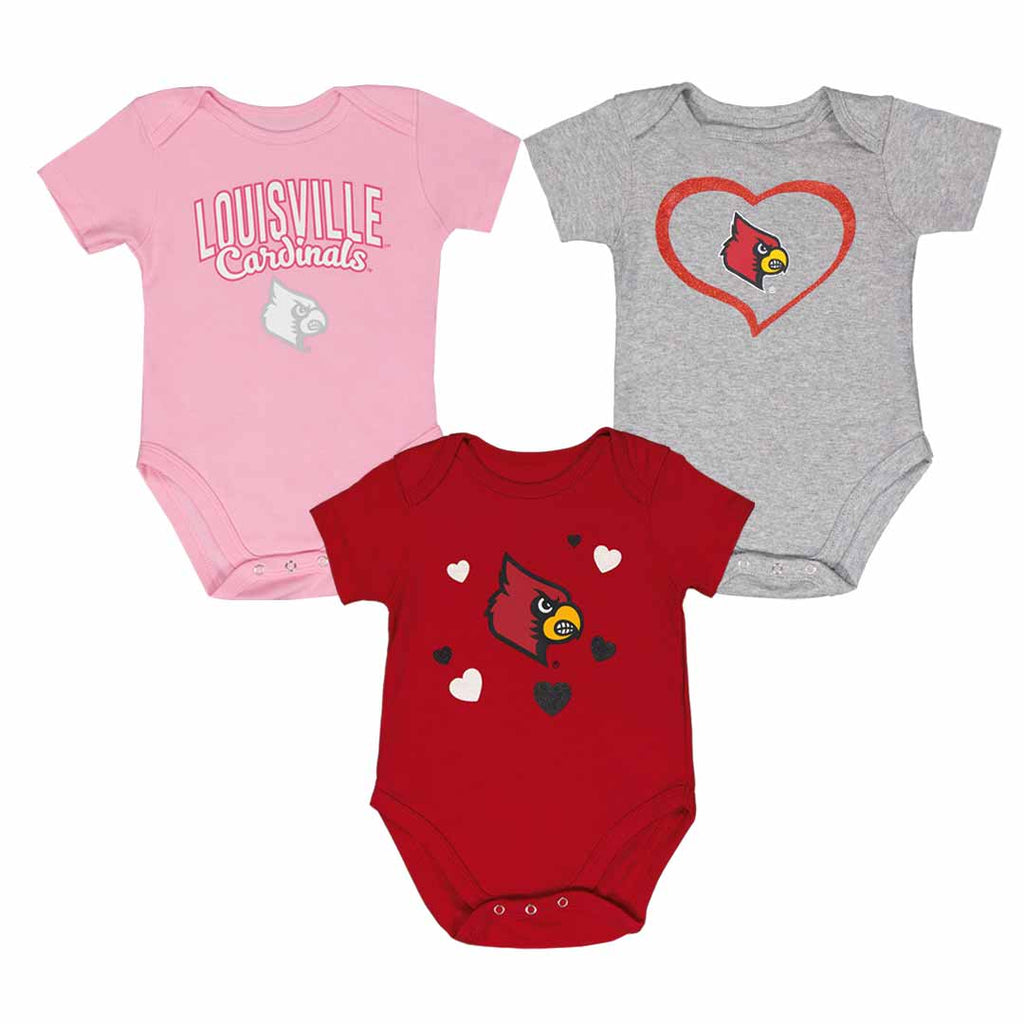 Infant Louisville Cardinals Creeper Set Baby Snapsuit Set