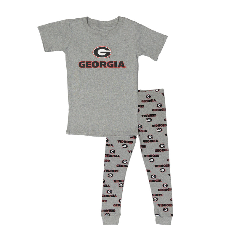 Kids' Georgia Bulldogs Short Sleeve Sleep Set (K467LC 73)