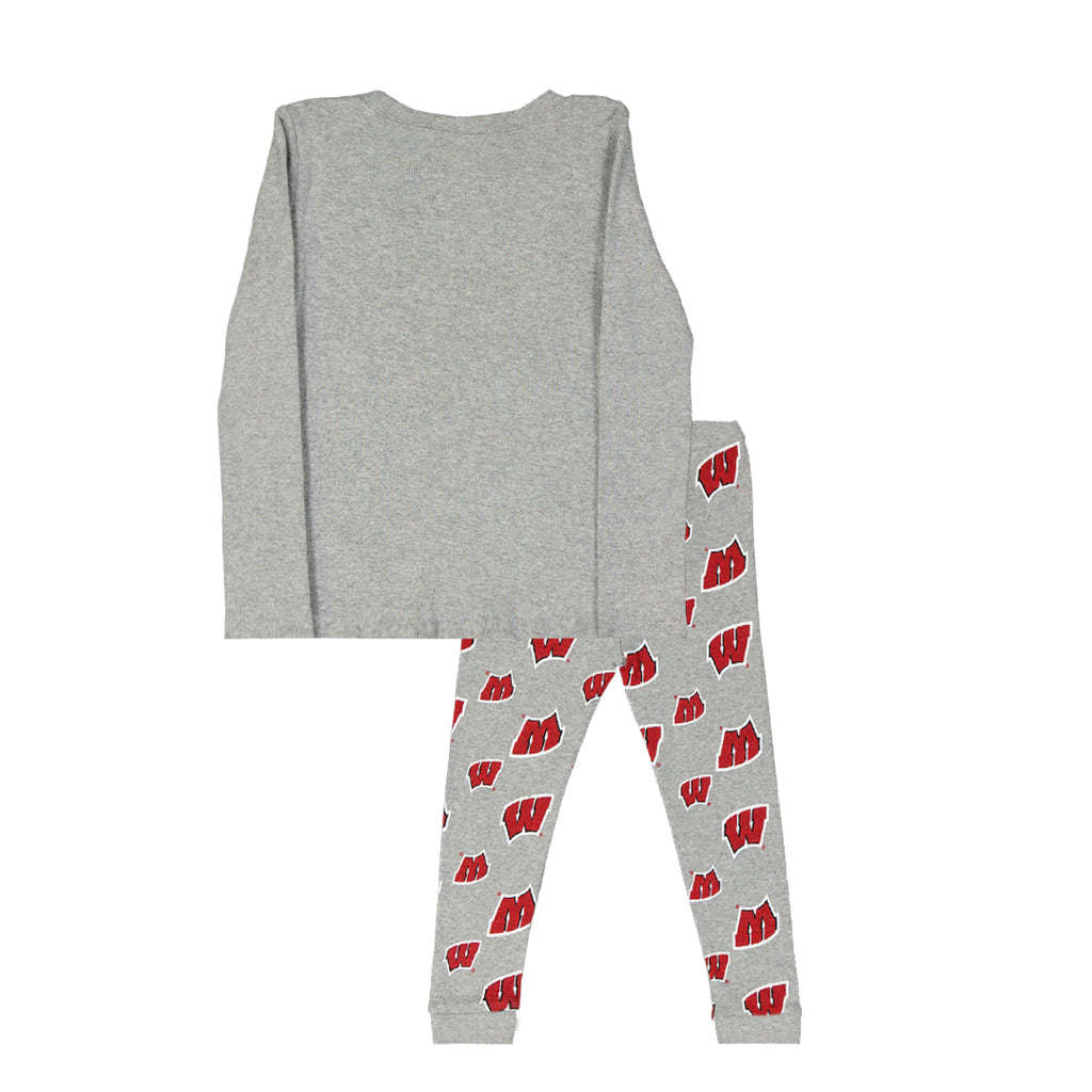 Kids' (Toddler) Wisconsin Badgers Long Sleeve Pant Sleep Set (K447EK 82)