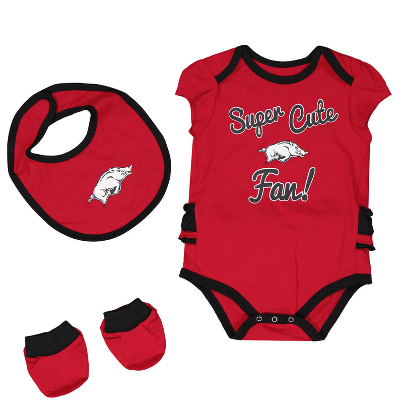 Ensemble Trifecta Arkansas Razorbacks pour filles (bébés) (K423JQ 70N)