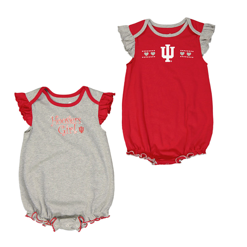 Girls' (Infant) Indiana Hoosiers Creeper Pack (KA423D6 85N)