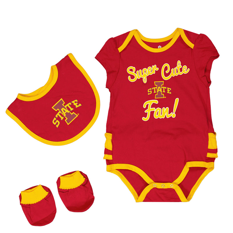 Girls' (Infant) Iowa State Cyclones Trifecta Set (K423JQ 34N)