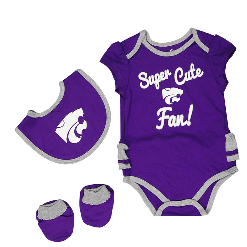 Girls' (Infant) Kansas State Wildcats Trifecta Set (K423JQ 96N)