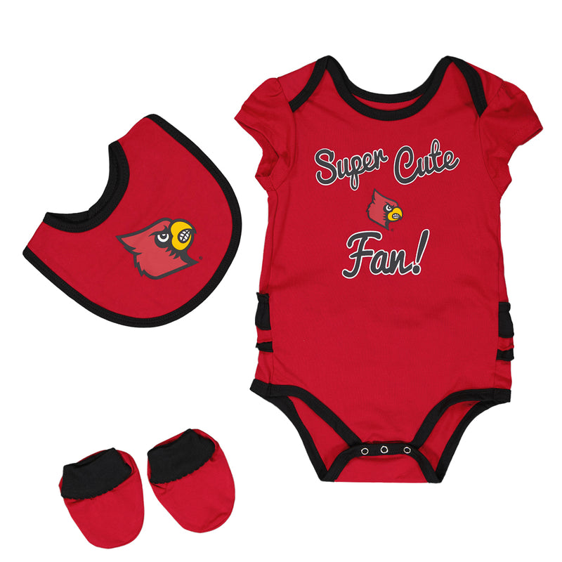Girls' (Infant) Louisville Cardinals Trifecta Set (K423JQ 55N)
