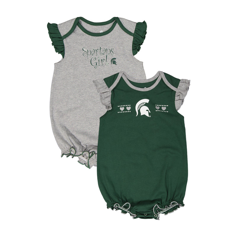 Girls' (Infant) Michigan State Spartans Creeper Pack (KA423D6 59N)