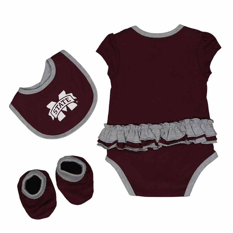 Girls' (Infant) Mississippi State Bulldogs Trifecta Set (K413JQ 89)