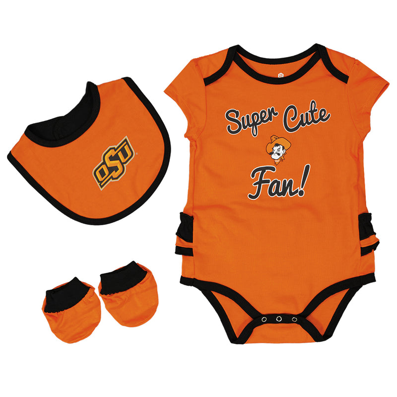 Girls' (Infant) Oklahoma State Cowboys Trifecta Set (K423JQ 42N)