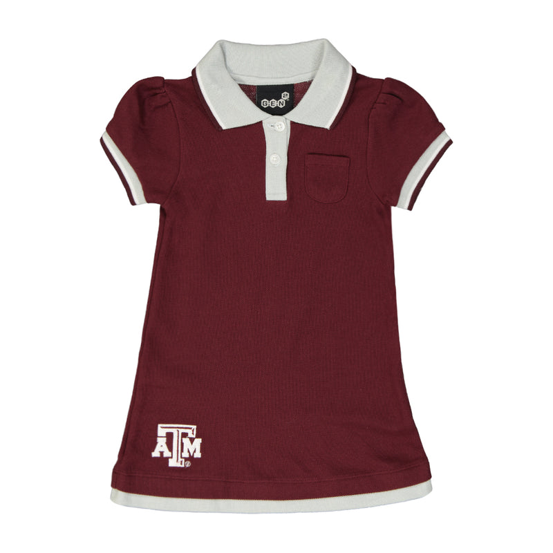 Robe polo Texas A&amp;M University pour filles (tout-petits) (K446TV 66N)
